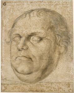 Portrait Sketch of the Dead Martin Luther by Lukas Furtenagel