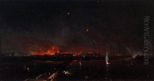Bombardment of Marghera made by the Austrian Army on the Night of May 24, 1849 - view 1
