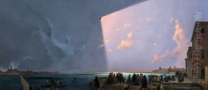 Eclips of the Sun in Venice in July 8, 1842 by Ippolito Caffi