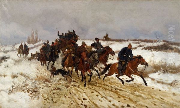 Departure on hunting. - view 1