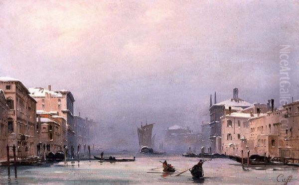 Snow and Fog on the Grand Canal - view 1