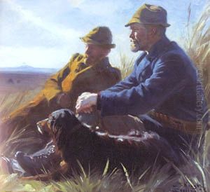 Two hunters from Skagen. Study by Peder Severin Kroyer