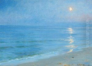 A moonlit Skagen beach by Peder Severin Kroyer