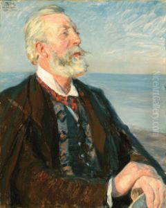 Study for portrait of Holger Drachmann. by Peder Severin Kroyer