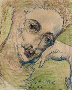 Portret Stefana Totwena by Stanislaw Ignacy Witkiewicz (Witkacy)