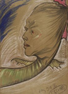 Michal Choromanski na dlugiej szyi by Stanislaw Ignacy Witkiewicz (Witkacy)