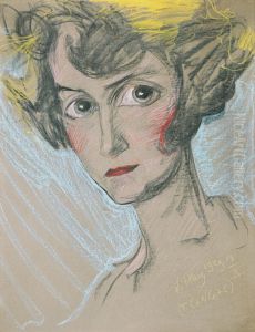Portrait of Modesta Zwolinska by Stanislaw Ignacy Witkiewicz (Witkacy)