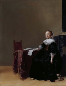 Portrait of a woman by Hendrik Gerritsz Pot