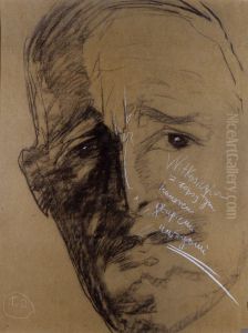Portret Franciszka Staroniewicza by Stanislaw Ignacy Witkiewicz (Witkacy)