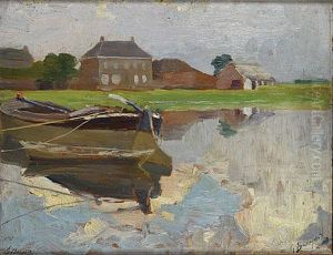 Village Au Bord De L'eau by Georges Buysse