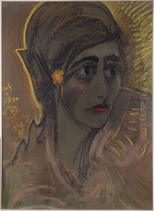 Portrait of Irena Krzywicka by Stanislaw Ignacy Witkiewicz (Witkacy)