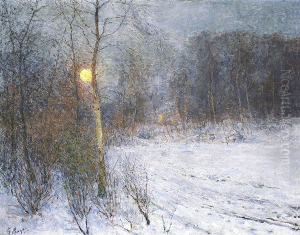 Moonlight Over The Snow-covered Forest - view 1