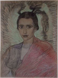 Portrait of Irena Krzywicka by Stanislaw Ignacy Witkiewicz (Witkacy)