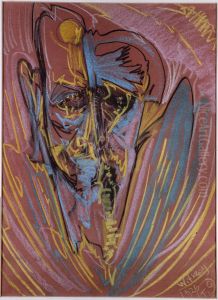 Portret mezczyzny by Stanislaw Ignacy Witkiewicz (Witkacy)