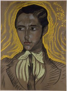 Portret Jana Nawrockiego by Stanislaw Ignacy Witkiewicz (Witkacy)
