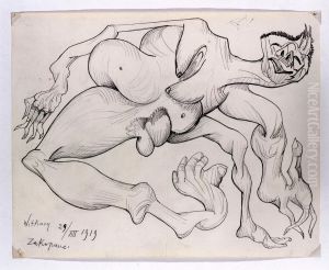 Akt by Stanislaw Ignacy Witkiewicz (Witkacy)