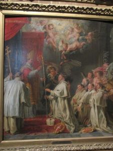 La Consecration du bienheureux Waltman par saint Norbert by Abraham van Diepenbeeck
