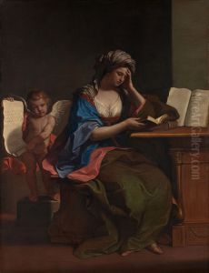 The Samian Sibyl with a Putto by Giovanni Francesco Barbieri