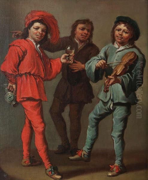 Lustig gezelschap met driekleurrijke vrienden - view 1
