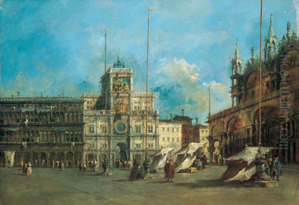Der Markusplatz in Venedig mit dem Uhrturm - view 1