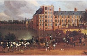 View of the Hofvijver, seen from the Buitenhof by Jan van Kessel
