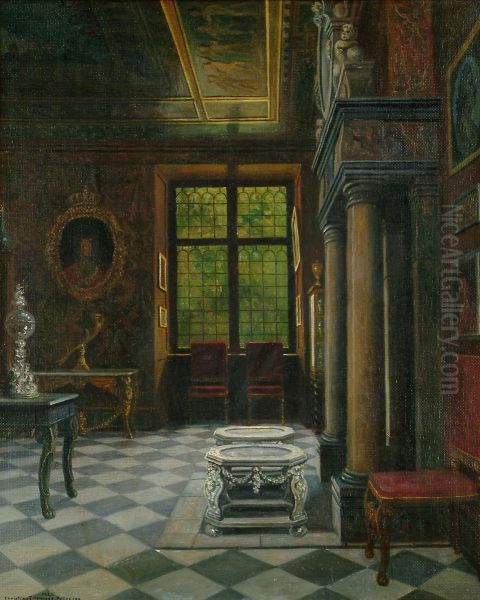 Interior fra slot, formentlig Rosenborg Slot. - view 1