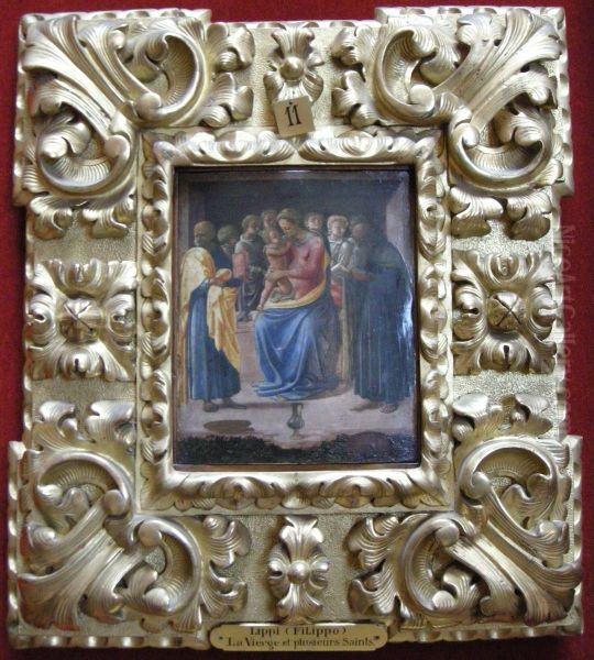 Vierge entre six anges et deux saints - view 1