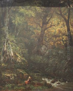 La Cascade du Gros-Hetre aux Eaux-Bonnes by Paul Huet