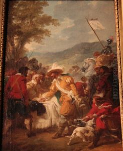 Henri IV rencontrant Sully blesse