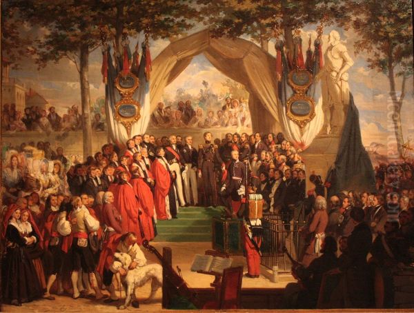Inauguration de la statue de Henri IV sur la place Royale de Pau par S.A.R.Mgr le duc de Montpensier. (27 aout 1843) - view 1