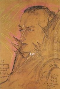 Portret mezczyzny w typie B by Stanislaw Ignacy Witkiewicz (Witkacy)