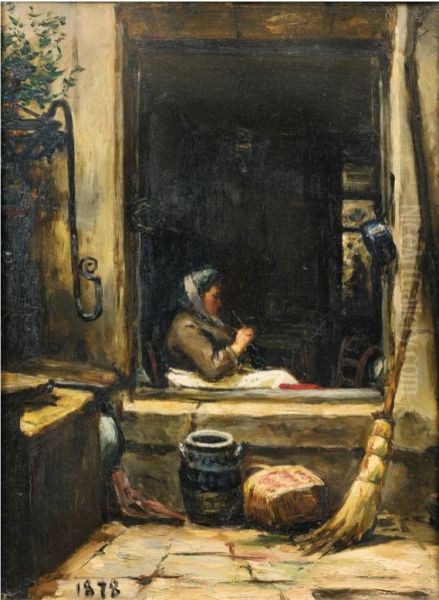 La Femme du boucher tricotant - view 1