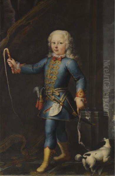 Portrait Of Michele Antonio Saluzzo, Full Length, With Hisdog - view 1