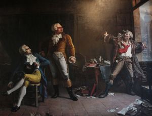 Marat ayant une conversation animee avec Danton et Robespierre Marat ayant une conversation animee avec Danton et Robespierre