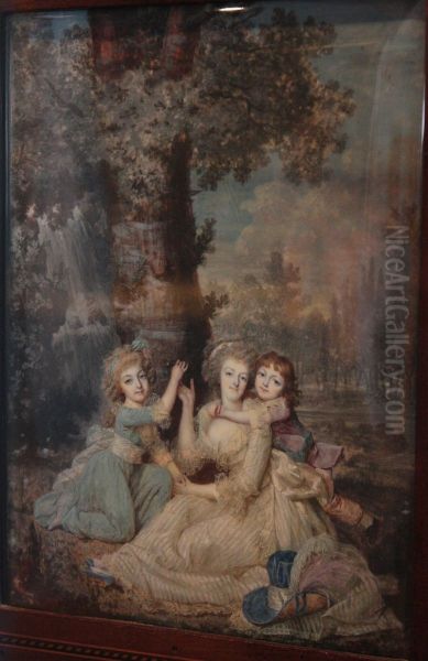 Portrait de la reine Marie-Antoinette, de sa fille et de son second fils - view 1