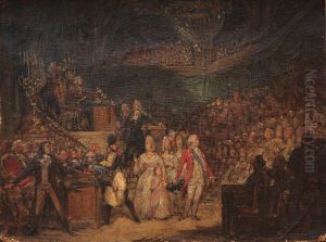 Louis XVI, Marie-Antoinette et le Dauphin se refugiant a l'Assemblee legislative