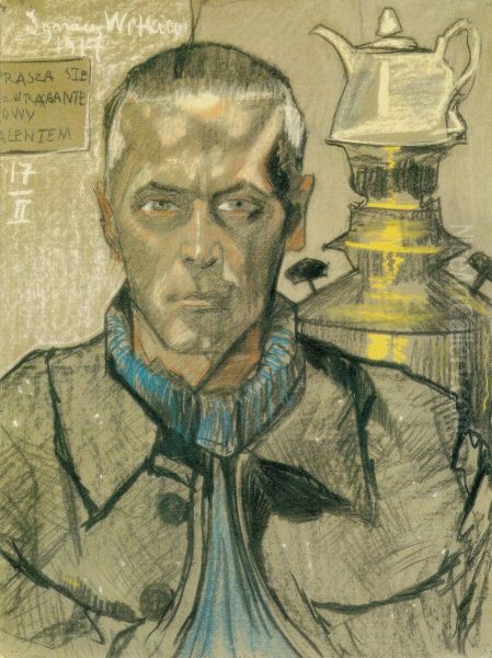 Self-portrait with samovar - view 1