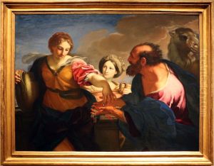 Rebecca and Eleazar at the well by Carlo Maratta or Maratti