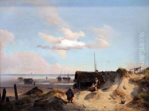 Fisherman's hut in the Dunes by Andreas Achenbach