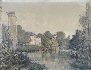 Castle in a Landscape by Georges William Thornley