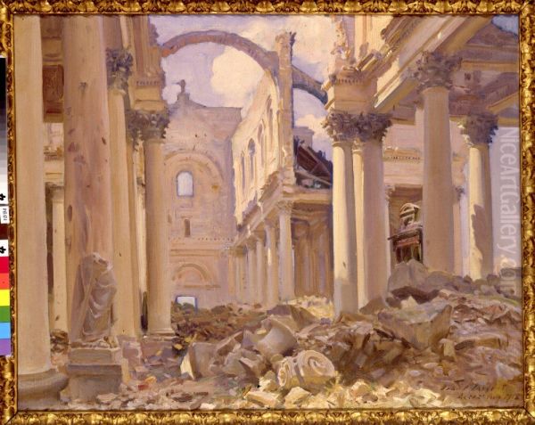 Katedral i ruiner, Arras, augusti 1918 - view 1
