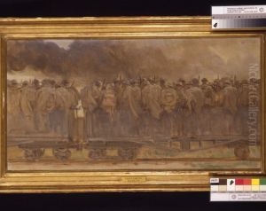 American Troops Going up the Line by John Singer Sargent