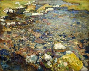"Val d'Aosta (A Stream over Rocks; Stream in Val d'Aosta" by John Singer Sargent