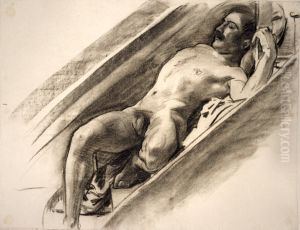 Man liggande i en trappa by John Singer Sargent