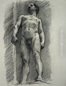 Staende naken man by John Singer Sargent