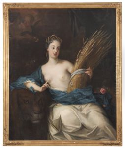 Ceres eller Allegori over elementet Jorden. Se aven NM 1013-1014, 1016 by Georg Engelhard Schroder