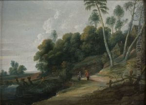 Landscape with a Road near a Lake Landscape with a Road near a Lake