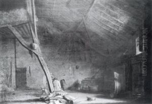 Interior av en lada by Herman Saftleven