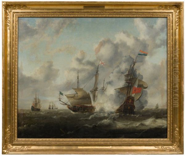 Sea Battle between the English and the Dutch - view 1