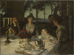 Talking in the Twilight by Lucien Simon